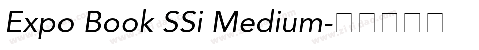Expo Book SSi Medium字体转换